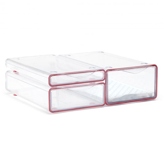 Set 3 Fridge Organizer Drawer - S+M+L + Rack Fresh Box