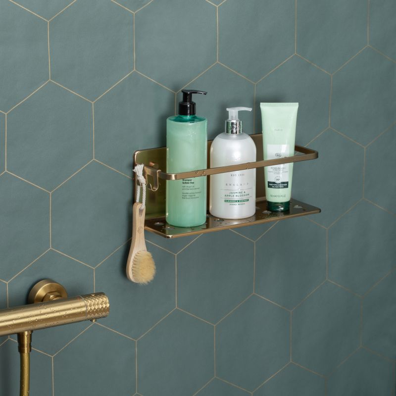 Shower Storage Basket Serenity  Gold