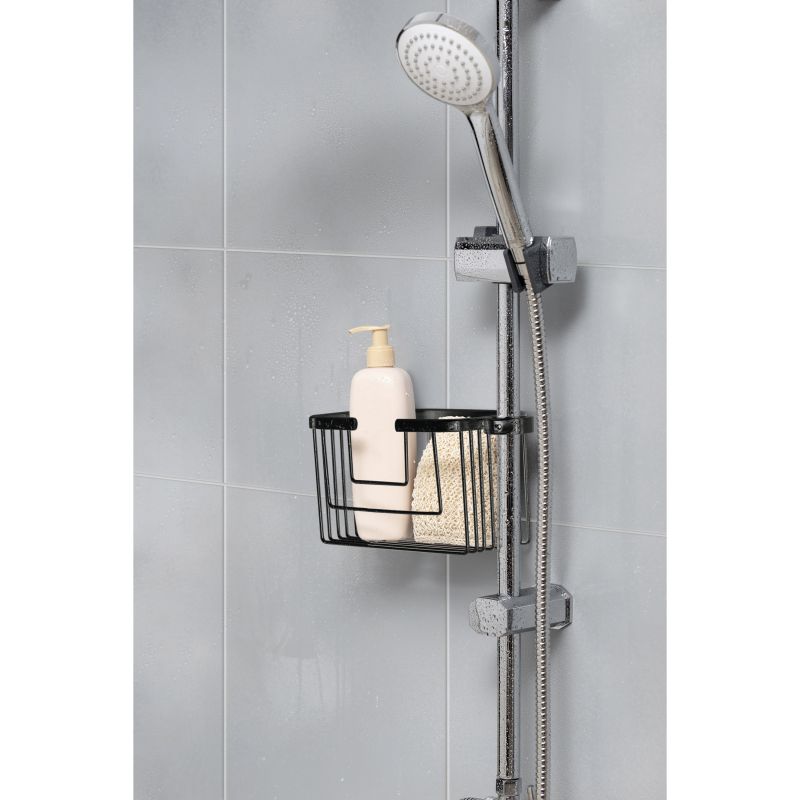 Caddy For Shower Bars Aluminium Black