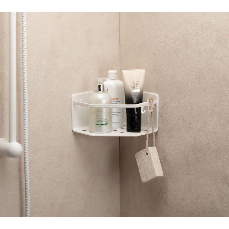 Corner Storage Basket Serenity Artic White