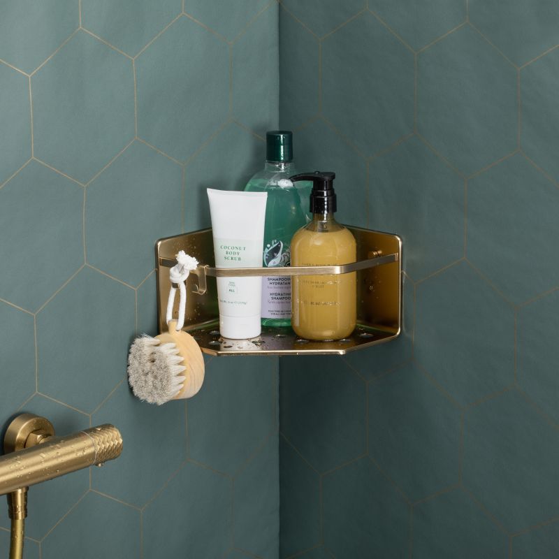 Corner Storage Basket Serenity Gold