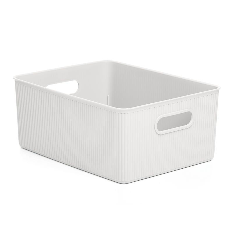 Storage Basket L 15L Baobab Sky White