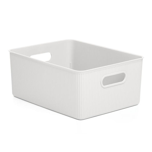 Storage Basket L 15L Baobab Sky White