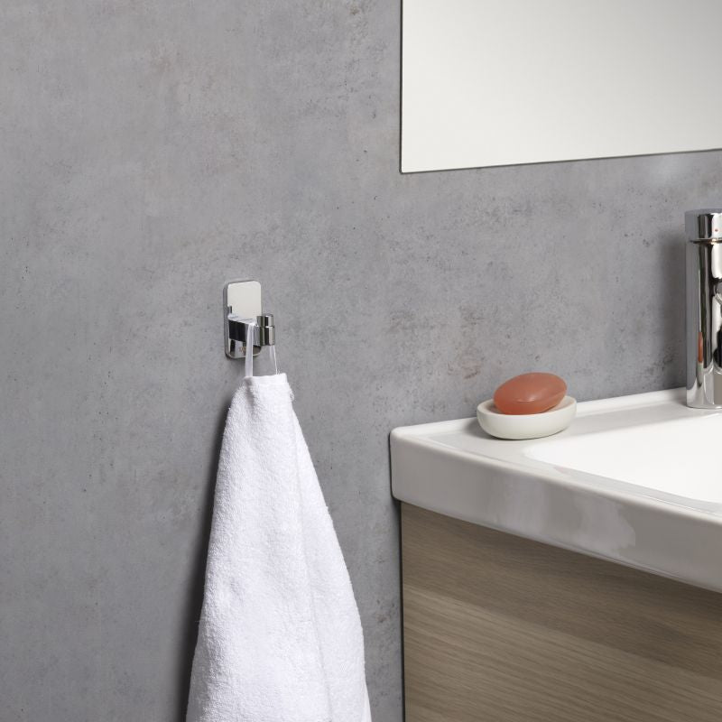 Slim Hook- Chrome- Glue on option