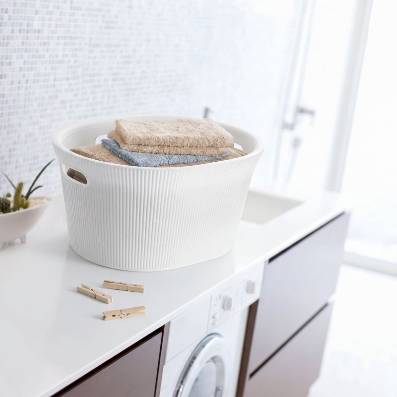 Laundry Basket Baobab Sky White