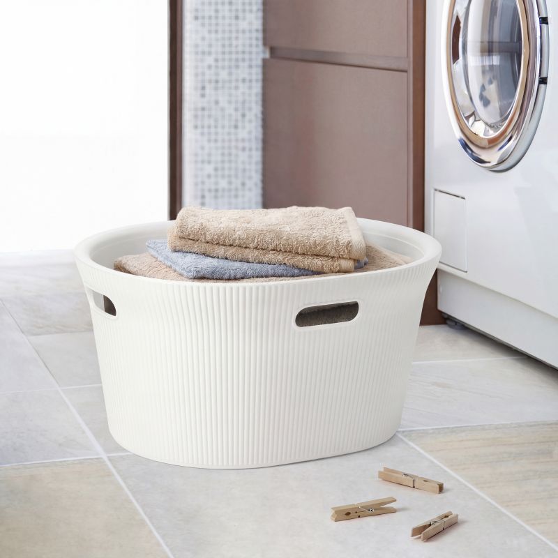 Laundry Basket Baobab Sky White