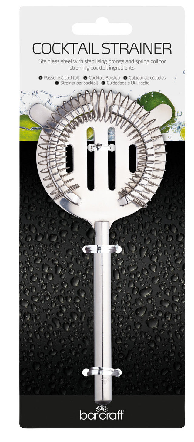 BarCraft Stainless Steel Cocktail Strainer