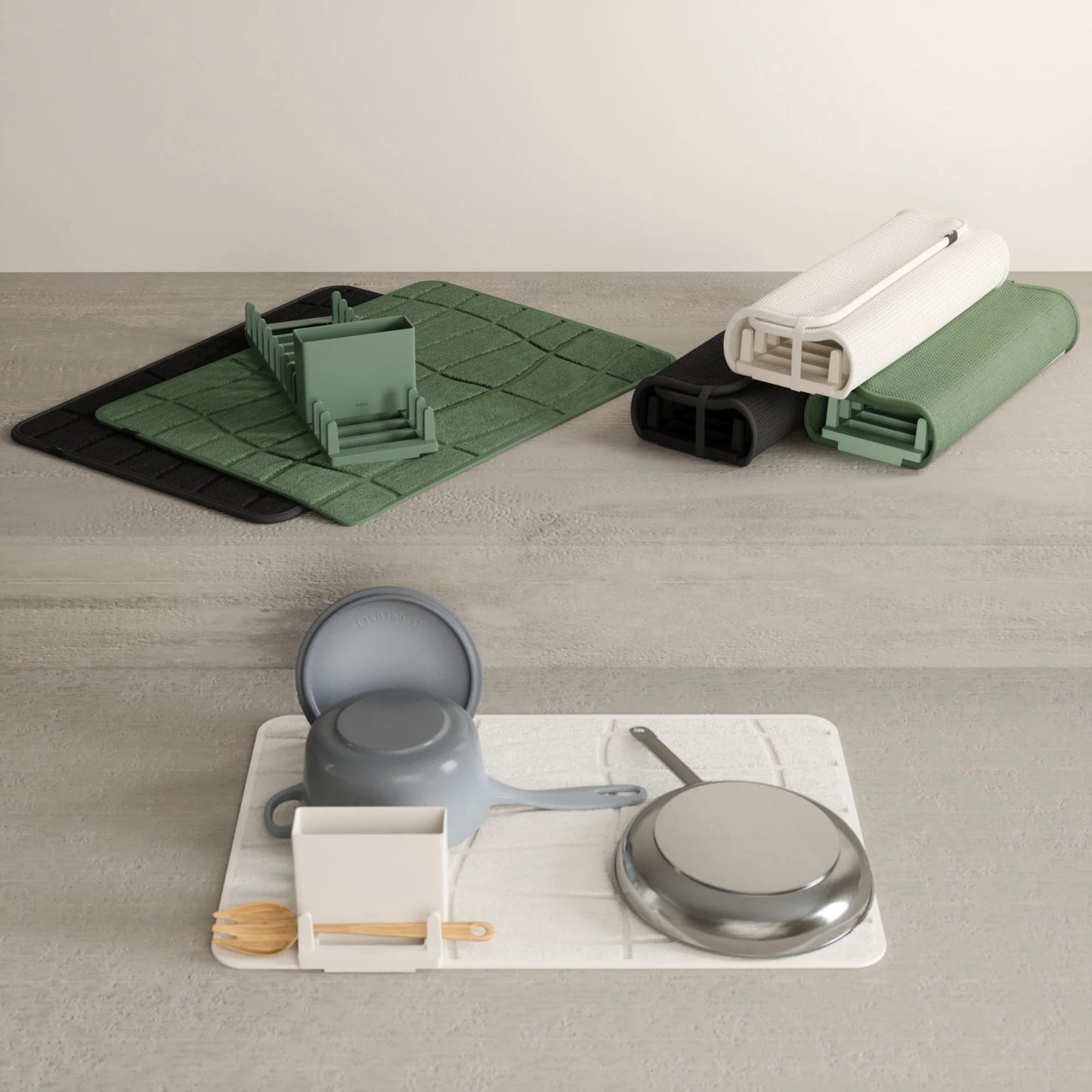 UDry Ultra Drying Rack with Mat - Sand or Black - The Organised Store
