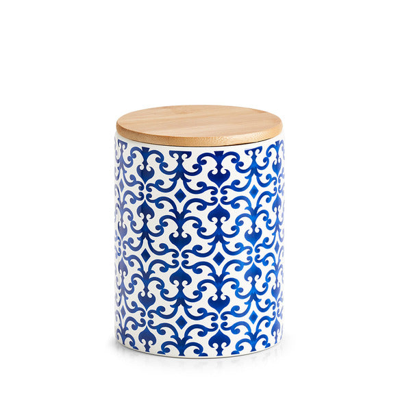 Storage Canister Marocco, Ceramic - Blue/White - Various Sizes - The Organised Store