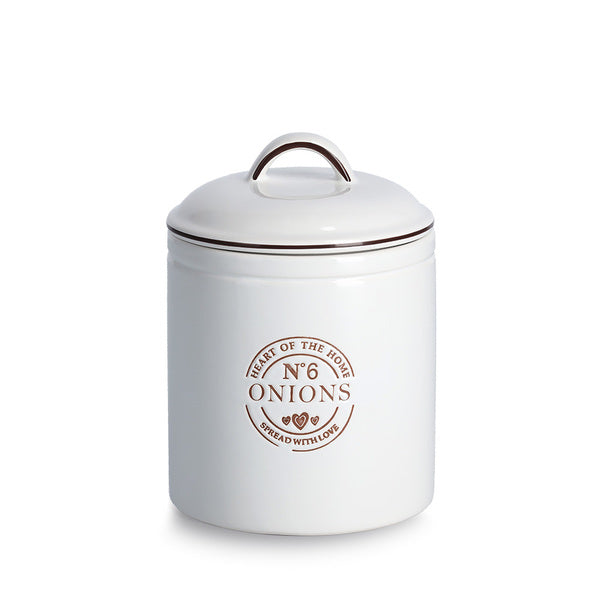 Onions Storage Container, 1620ml, Ceramics - White
