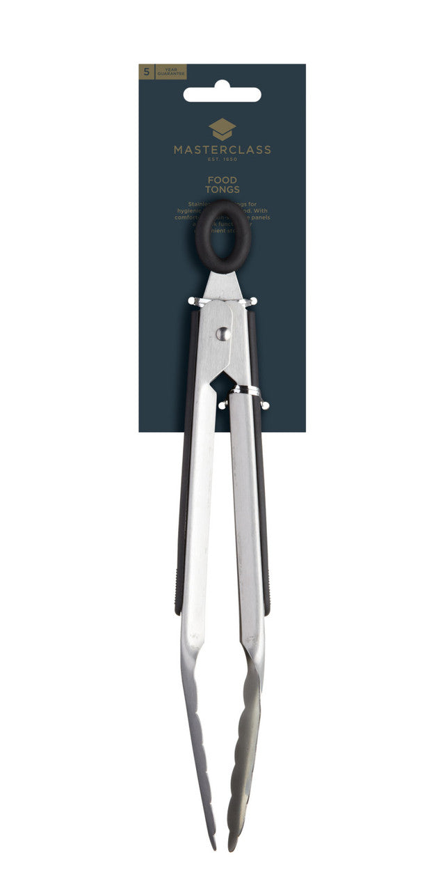 MasterClass Deluxe Stainless Steel 23cm Food Tongs - The Organised Store