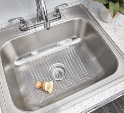 Contour Adjustable Sink Mat- Clear or Grey