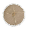 Natural Elements Set of 4 Woven Hessian Placemats with Pom Pom Decorations - 38cm