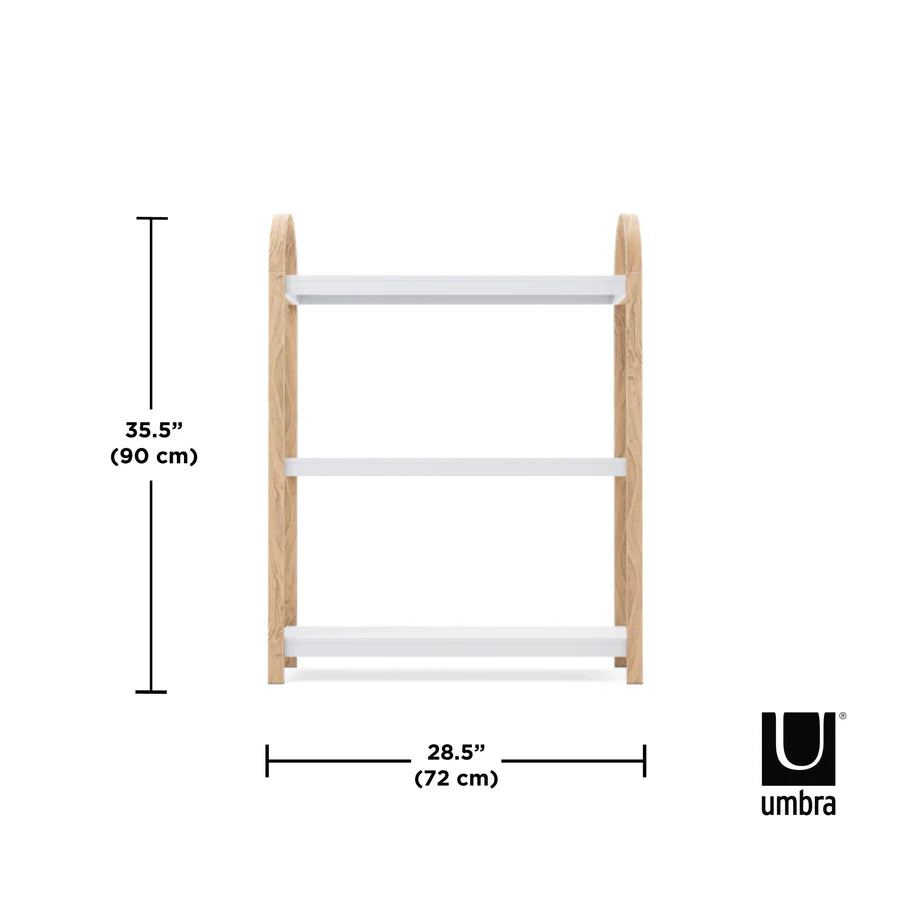 Bellwood Freestand Shelf - 3 Tier - White/Natural