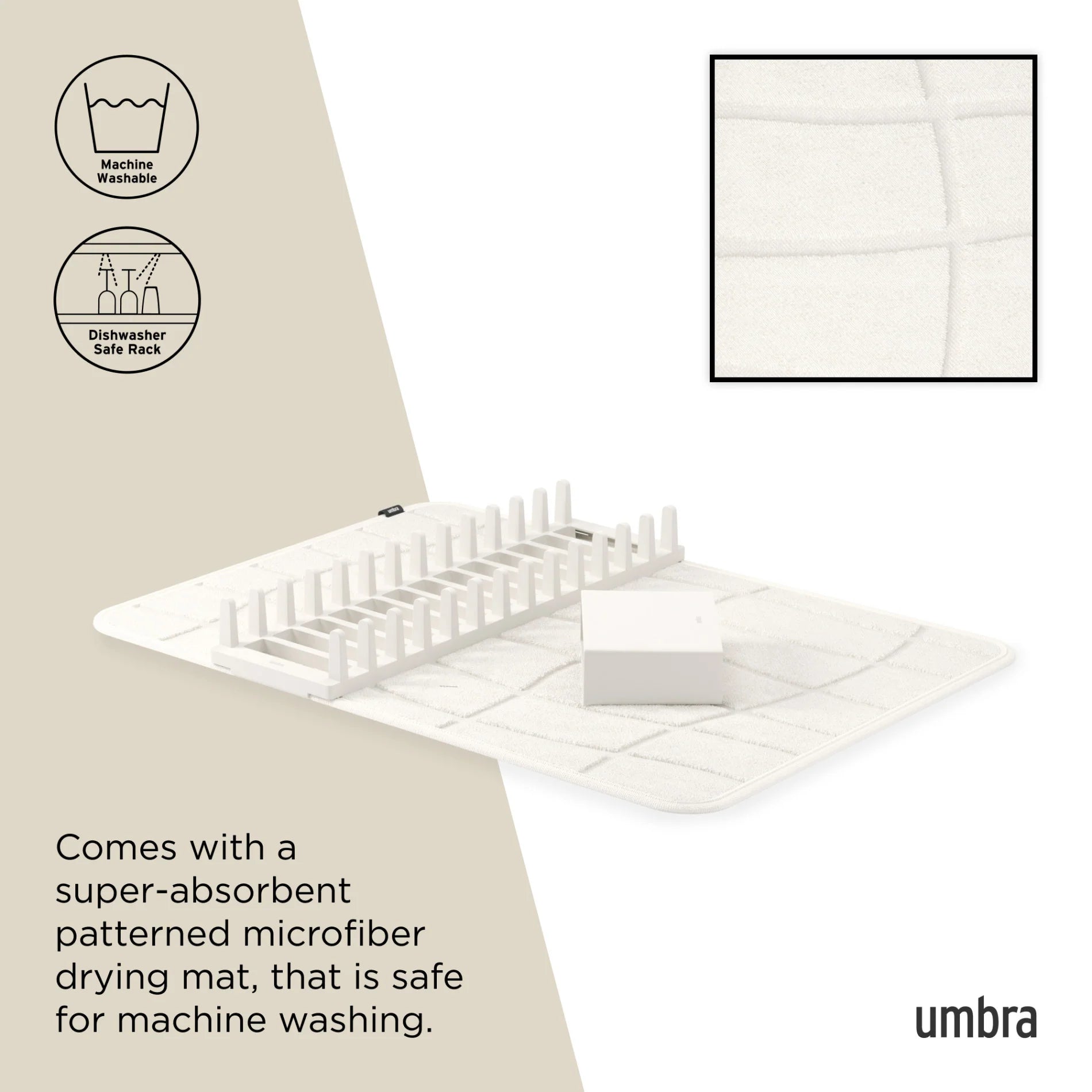 UDry Ultra Drying Rack with Mat - Sand or Black - The Organised Store