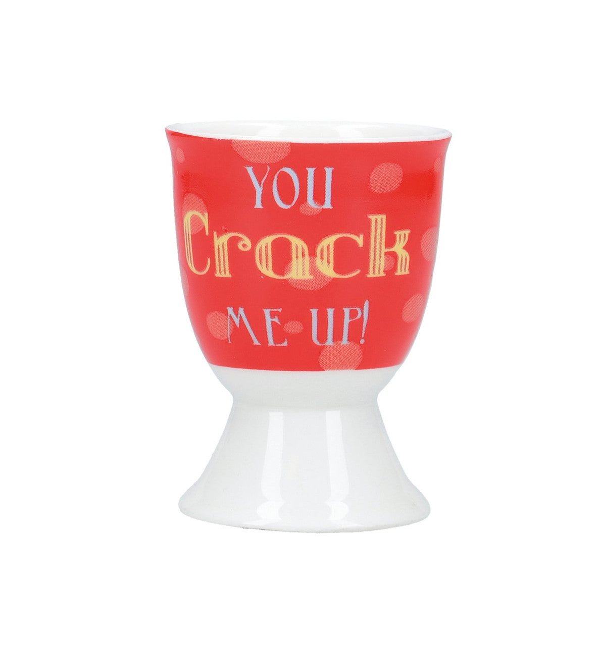 Porcelain 'You crack me up' Egg Cup