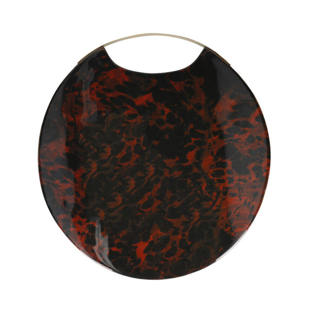 Artesà Round Serving Board with Tortoise Shell Resin Finish