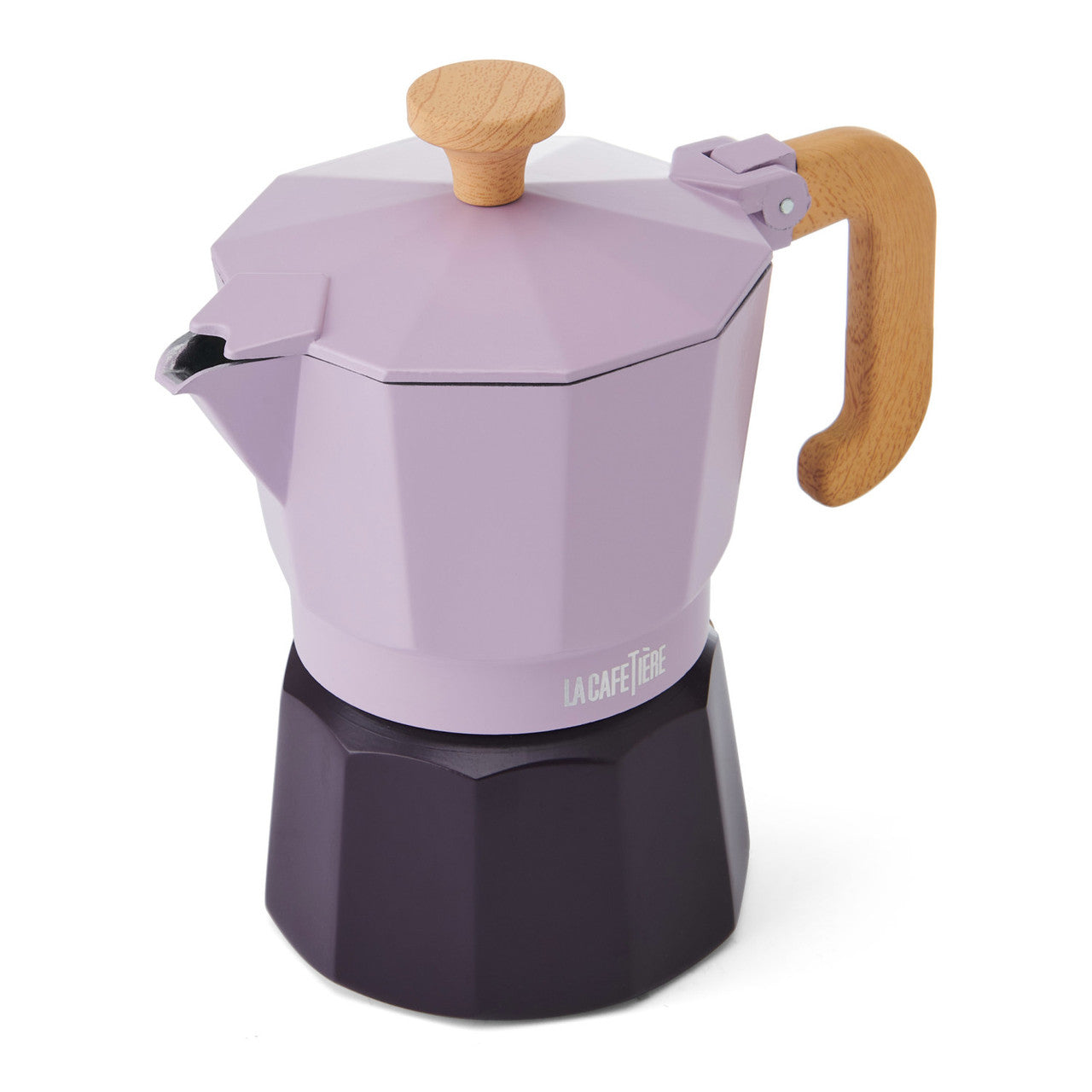 La Cafetière Venice 3 Cup Espresso Maker- Aluminium, Purple, Two Tone