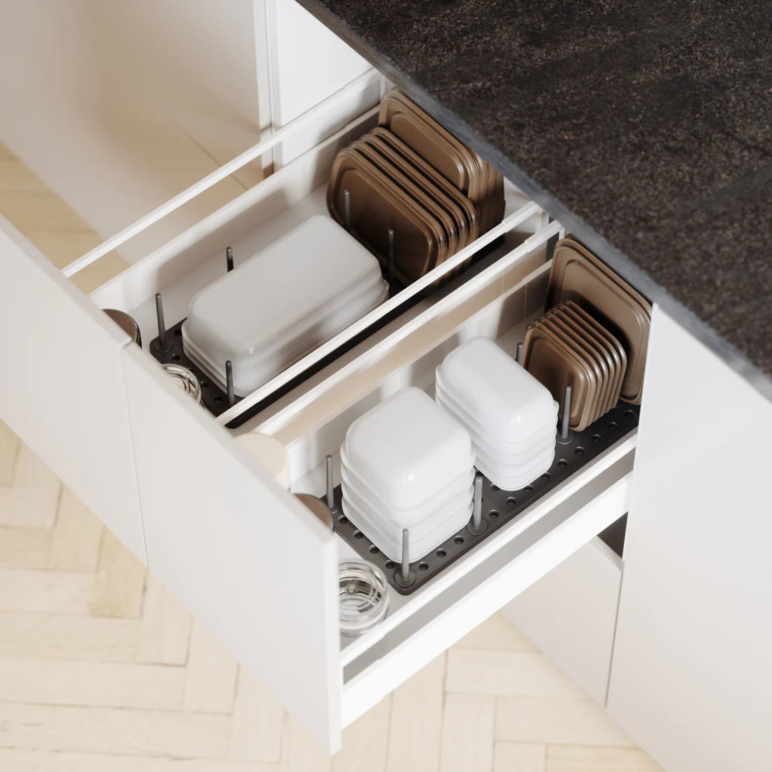 Peggy Drawer Organizer, Set Of 2, White