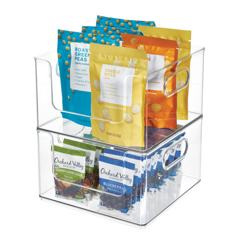 Square Stackable Canisters Mixed Size and Colour