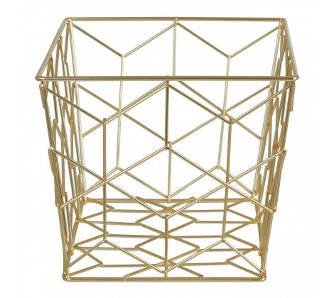 Vertex Contour Storage Basket Matte Gold