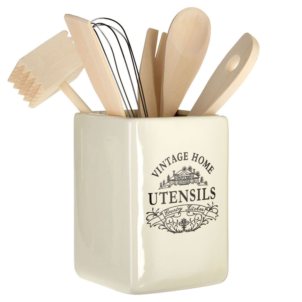 Vintage Home Sqr Utensil Jar