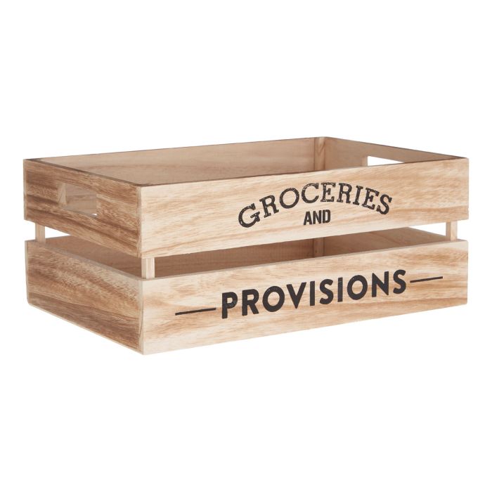 Natural Wood Groceries Crate