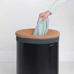 Brabantia Laundry Bin 60L, Cork Lid Black - The Organised Store