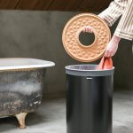 Brabantia Laundry Bin 60L, Cork Lid Black - The Organised Store