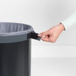 Brabantia Laundry Bin 60L, Cork Lid Black - The Organised Store