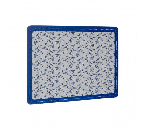 Set of 4 Blue Rose Placemats