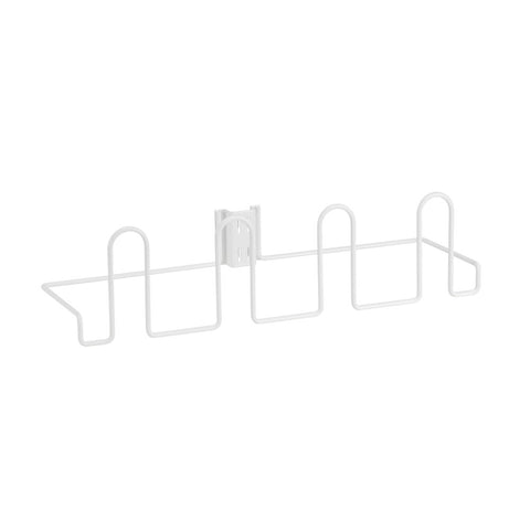 Storage Track Double Hook White- Pack of 3