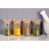 Luca Round Glass Clip Top Jars Set Of 4