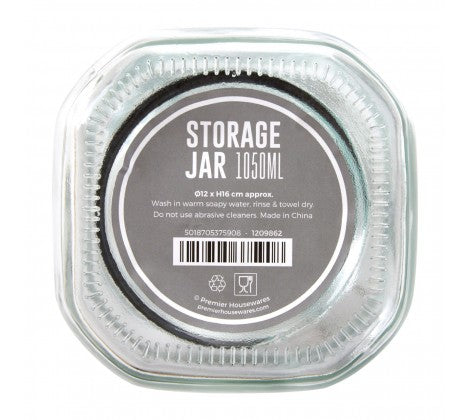 Glass Storage Jar - 1050 ml