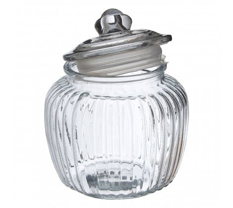 Vintage Design Glass Storage Jar- Various Sizes