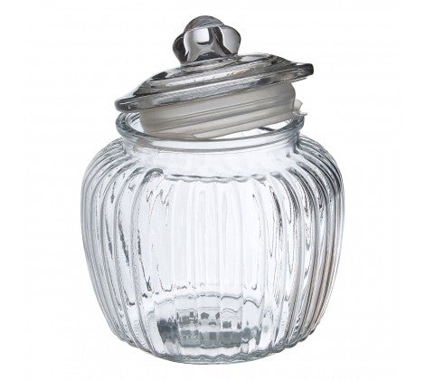 Vintage Design Glass Storage Jar- Various Sizes
