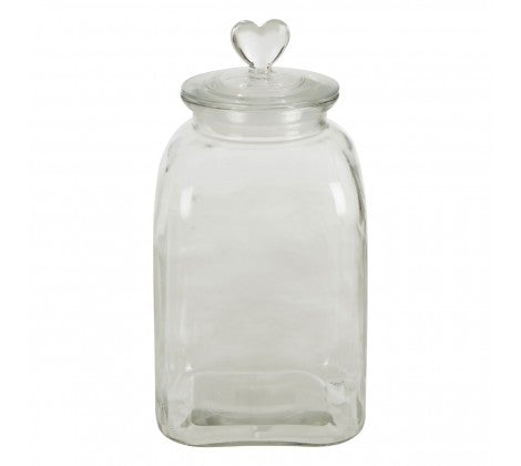 Valentine Glass Storage Jar-Various Sizes - The Organised Store