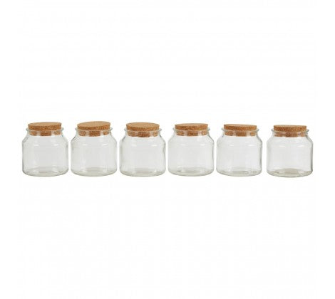 Tromso Set of 6 Glass Jars- Various Options - The Organised Store