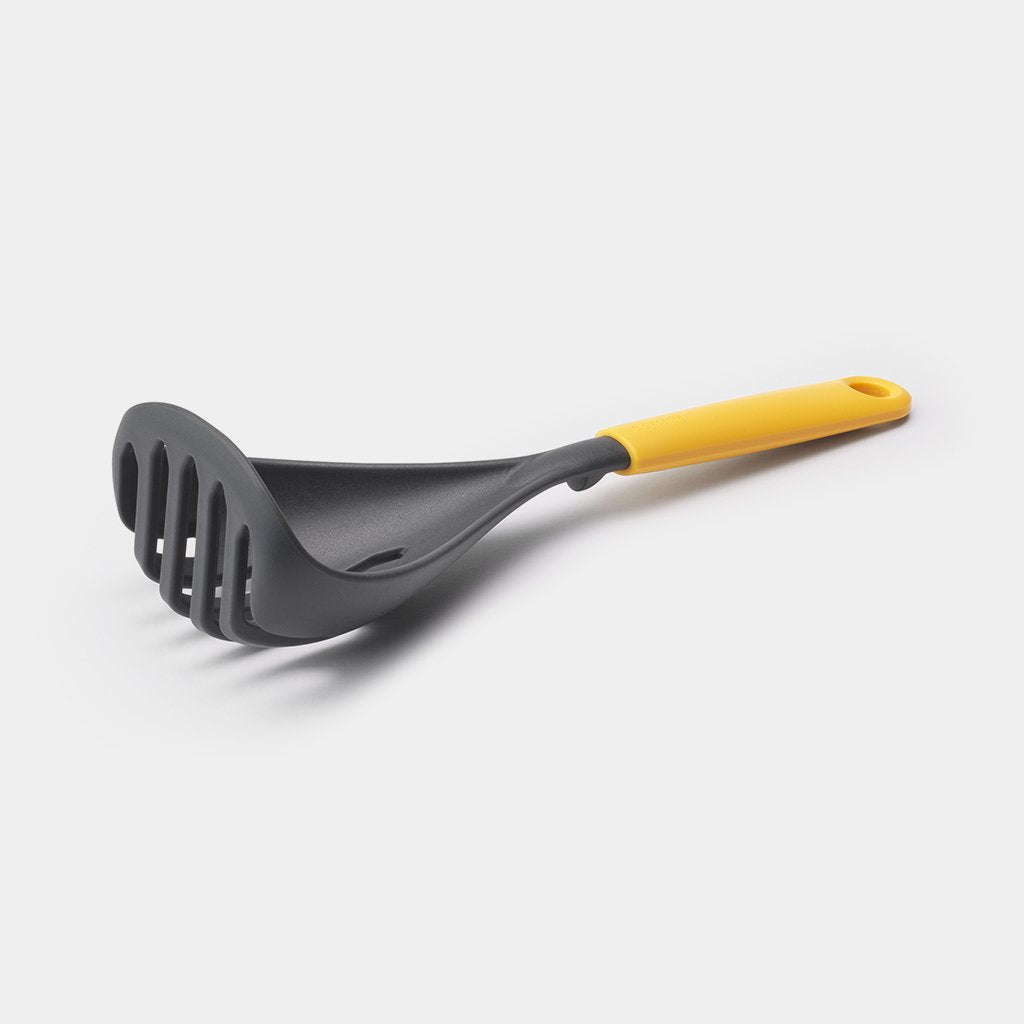 Potato Masher Plus Spoon Non Stick Honey Yellow