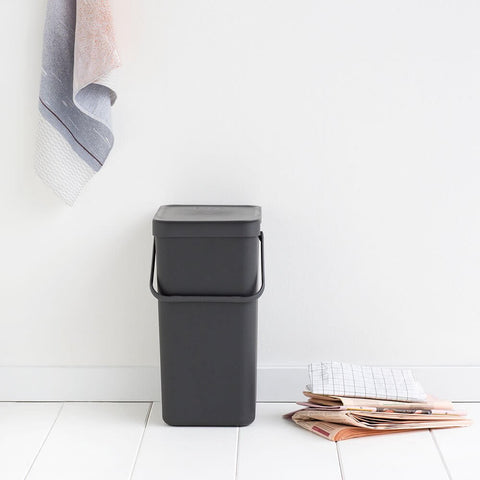 NEW SORT & GO BUILT-IN BIN - 2x30 litre - Dark Grey