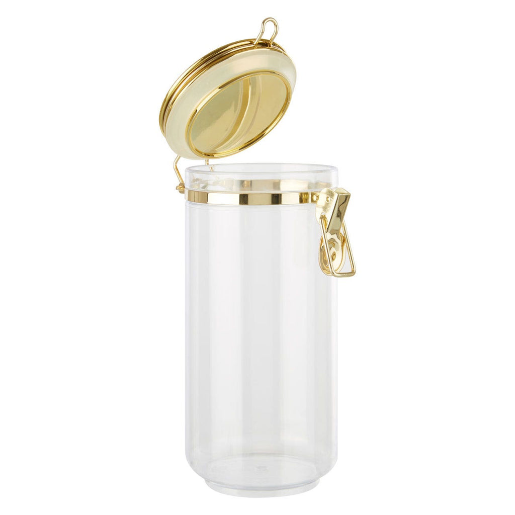 GOZO ROUND CANISTER WITH GOLD CLIP-Various Sizes