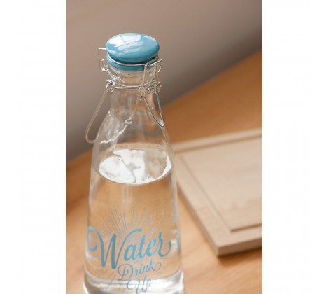 Glass Water Bottle-Drink Up