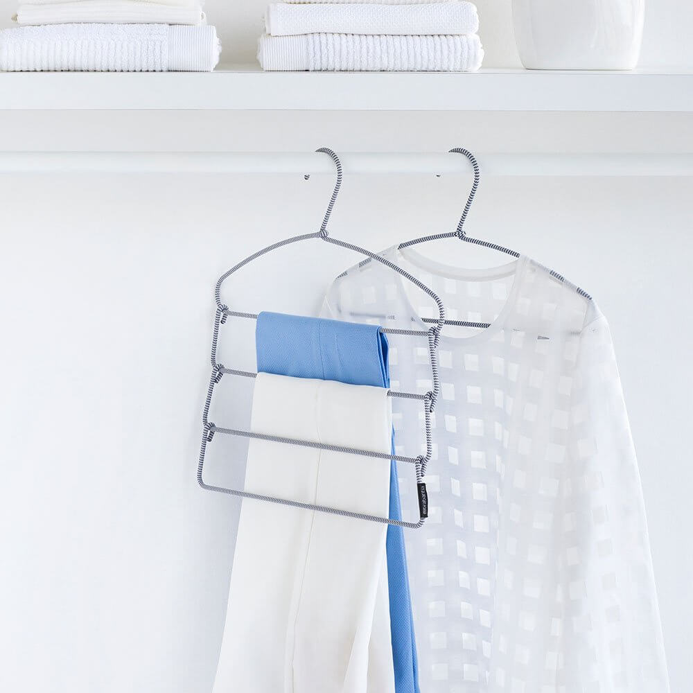 Soft Touch Trouser Hanger Dark Grey - The Organised Store