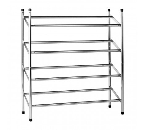 Chrome 4 Tier Extendable Shoe Rack