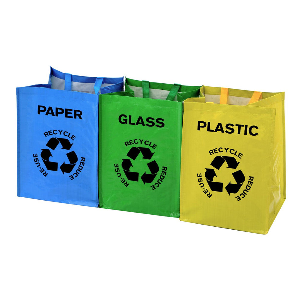 Set of Three Recycle Bags - The Organised Store