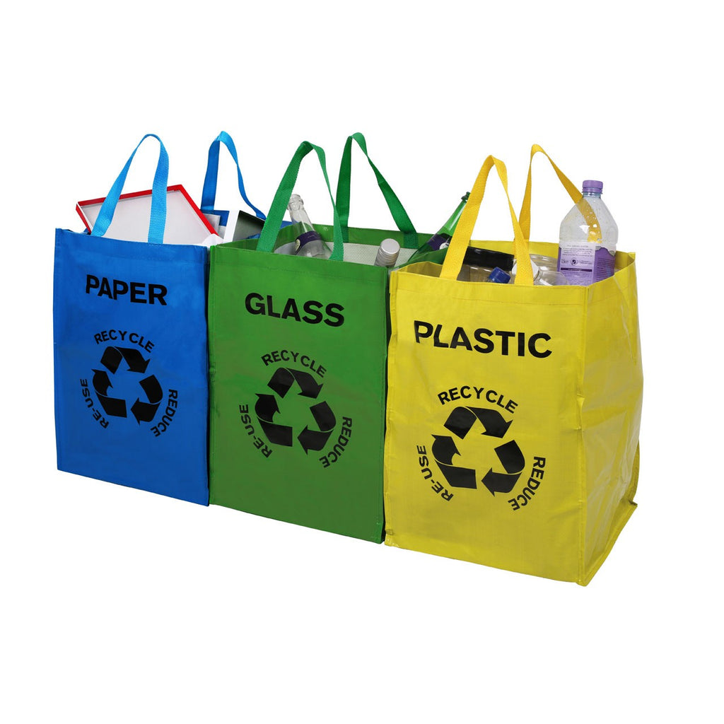 Set of Three Recycle Bags - The Organised Store