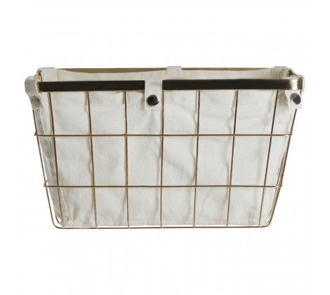 Gold Colour Wire Basket Rectangle