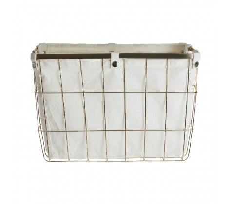 Gold Colour Wire Basket Rectangle