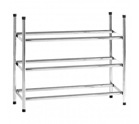 Chrome 3  Tier Extendable Shoe Rack