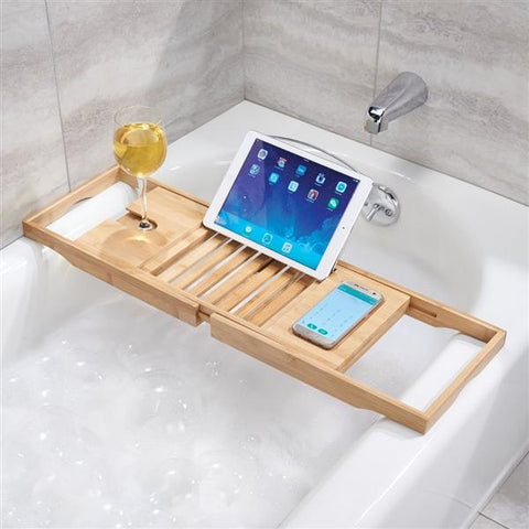 Bath Bridge With Book Stand - Bamboo